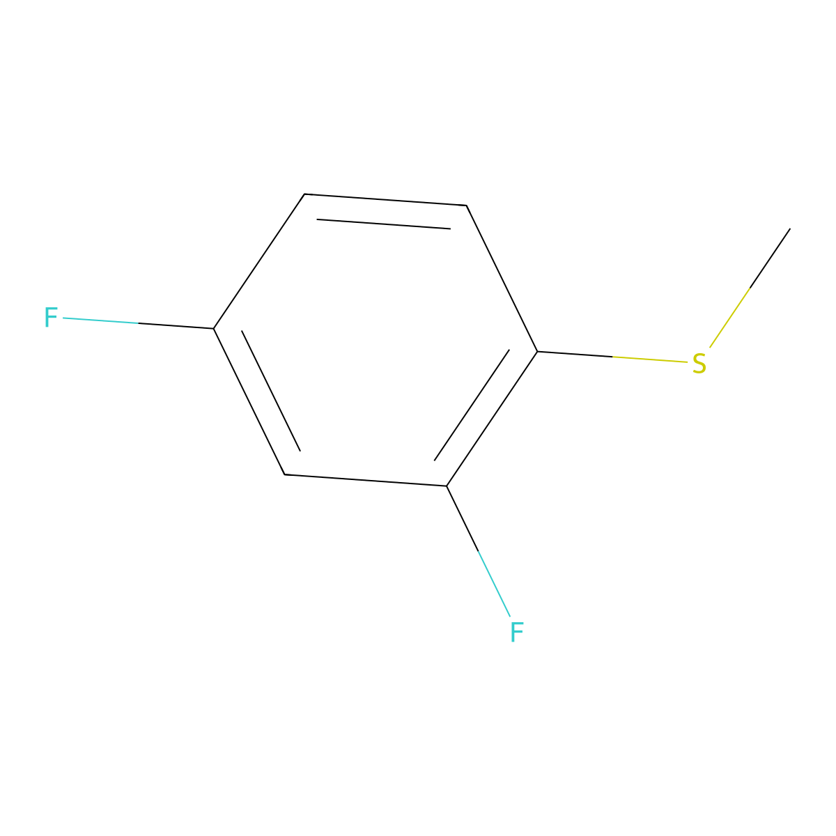 2,4-Difluorothioanisole molecular structure, CAS 130922-40-6