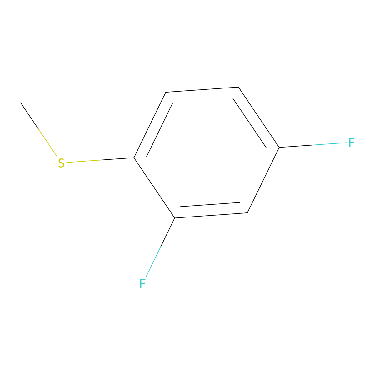 2,4-Difluorothioanisole molecular structure, CAS 130922-40-6