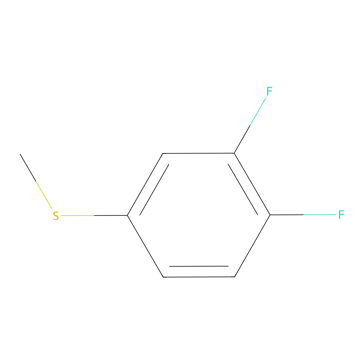 1,2-Difluoro-4-(methylsulfanyl)benzene molecular structure, CAS 130922-41-7