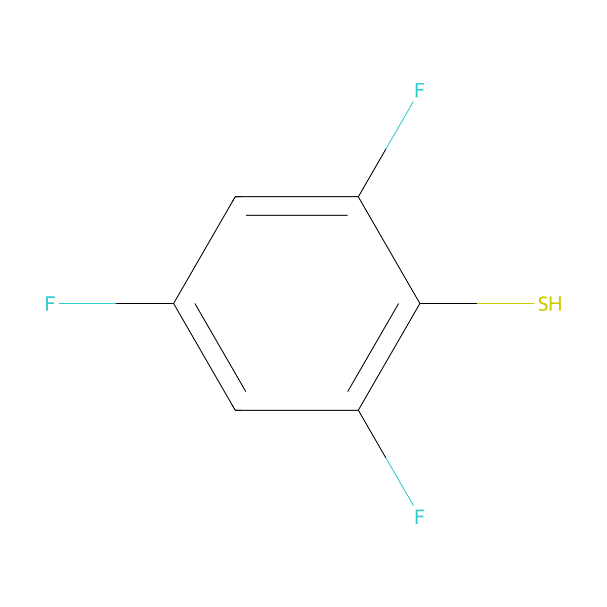 2,4,6-Trifluorobenzene-1-thiol molecular structure, CAS 130922-42-8