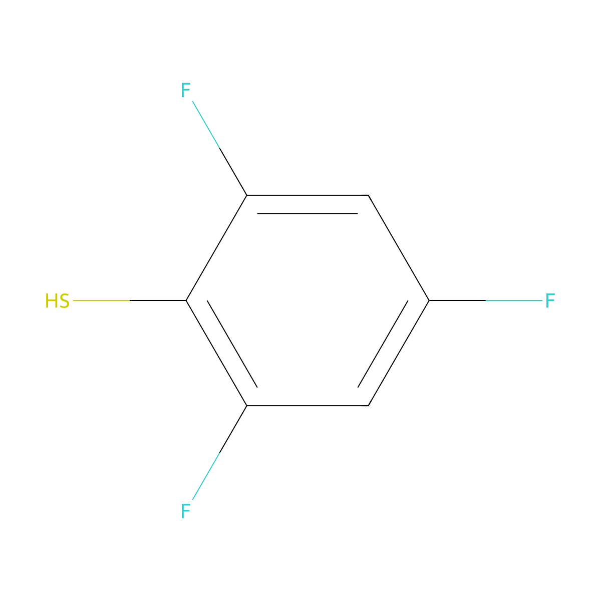 2,4,6-Trifluorobenzene-1-thiol molecular structure, CAS 130922-42-8