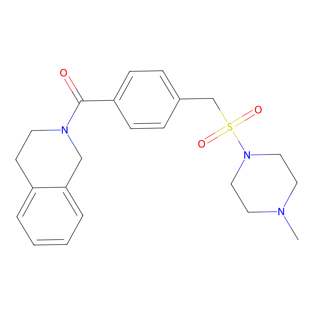 3,4-dihydroisoquinolin-2(1H)-yl(4-{[(4-methylpiperazin-1-yl)sulfonyl]methyl}phenyl)methanone molecular structure, CAS 1309223-93-5