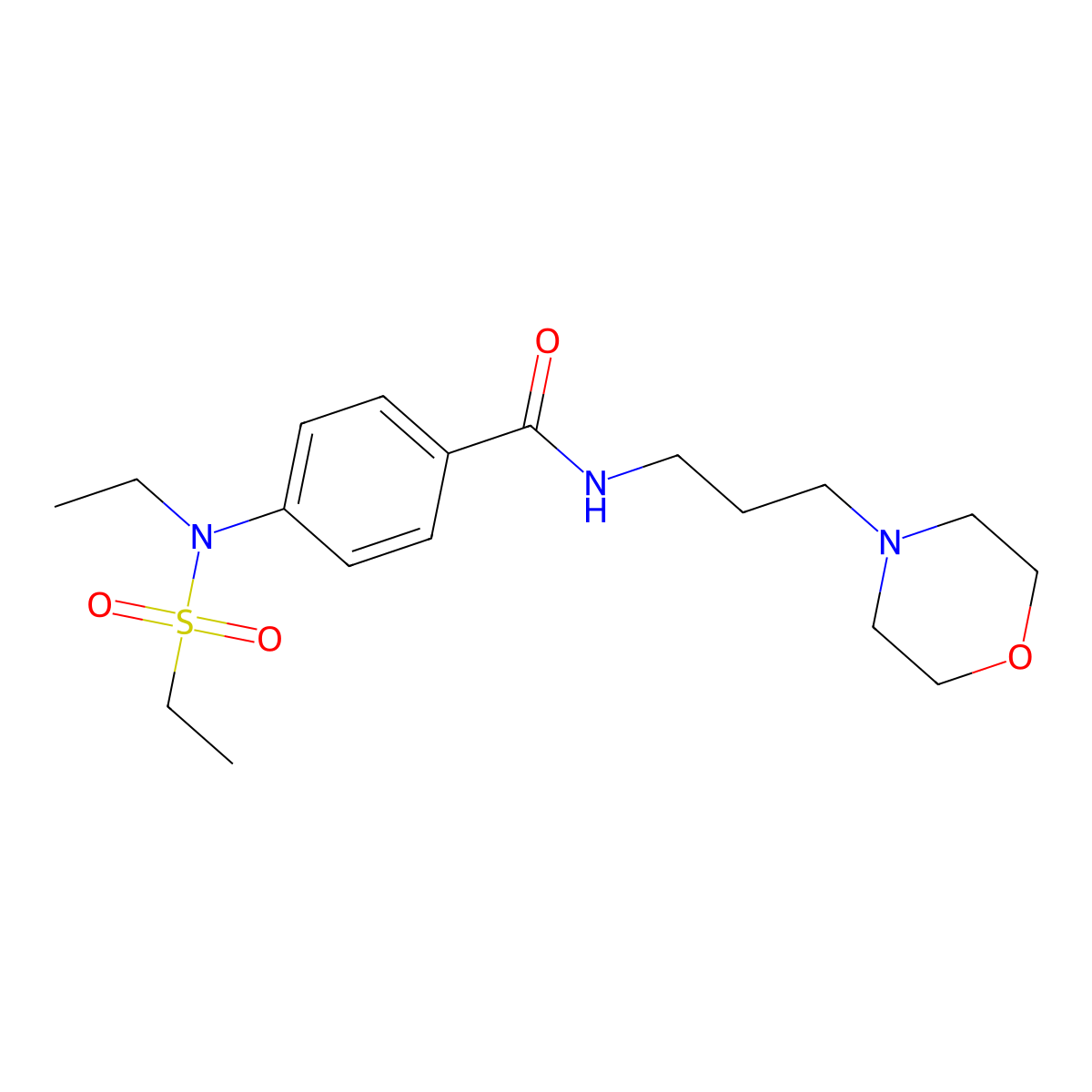 4-[ethyl(ethylsulfonyl)amino]-N-[3-(morpholin-4-yl)propyl]benzamide molecular structure, CAS 1309224-62-1