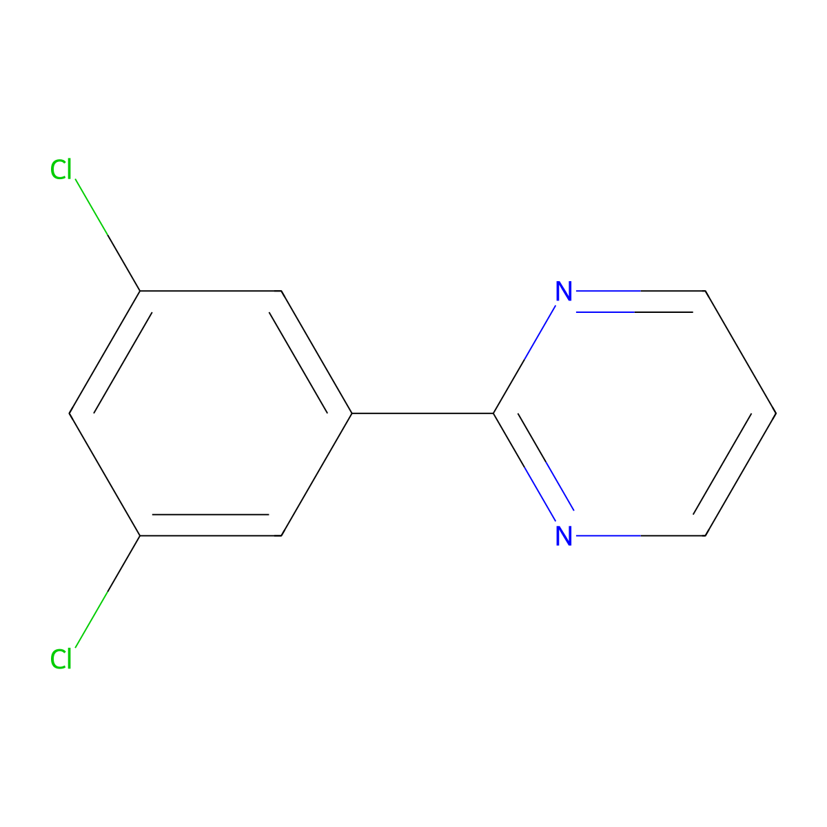 2-(3,5-Dichlorophenyl)pyrimidine molecular structure, CAS 1309245-76-8