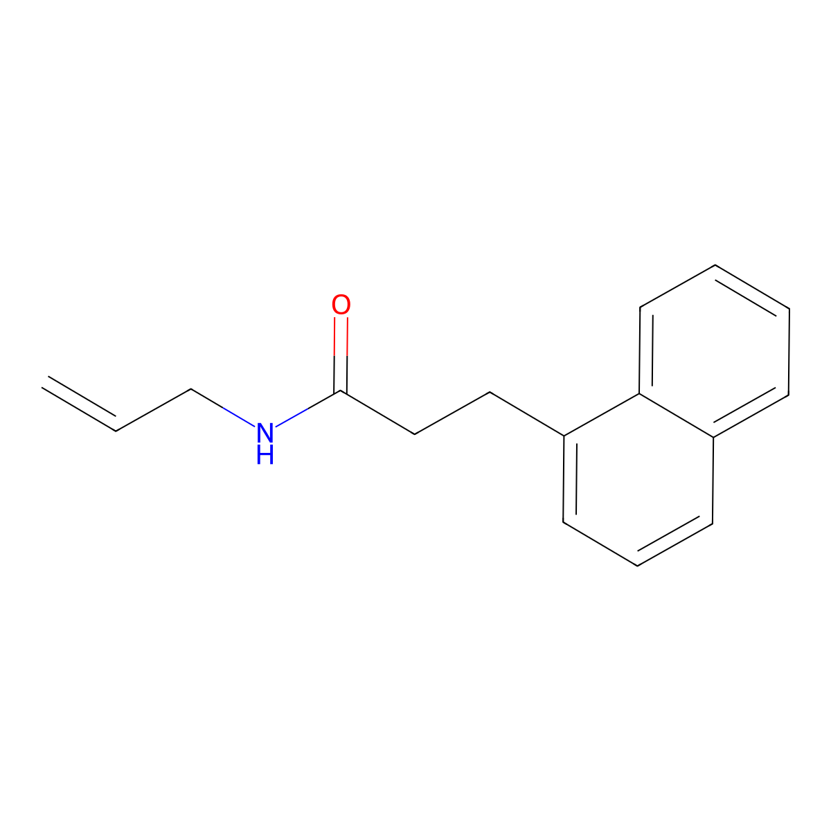 3-(naphthalen-1-yl)-N-(prop-2-en-1-yl)propanamide molecular structure, CAS 1309259-31-1