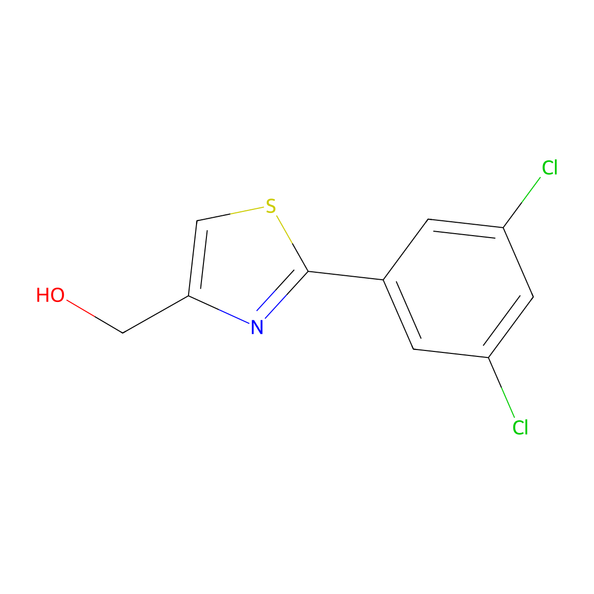 [2-(3,5-Dichlorophenyl)-1,3-thiazol-4-yl]methanol molecular structure, CAS 1309259-52-6
