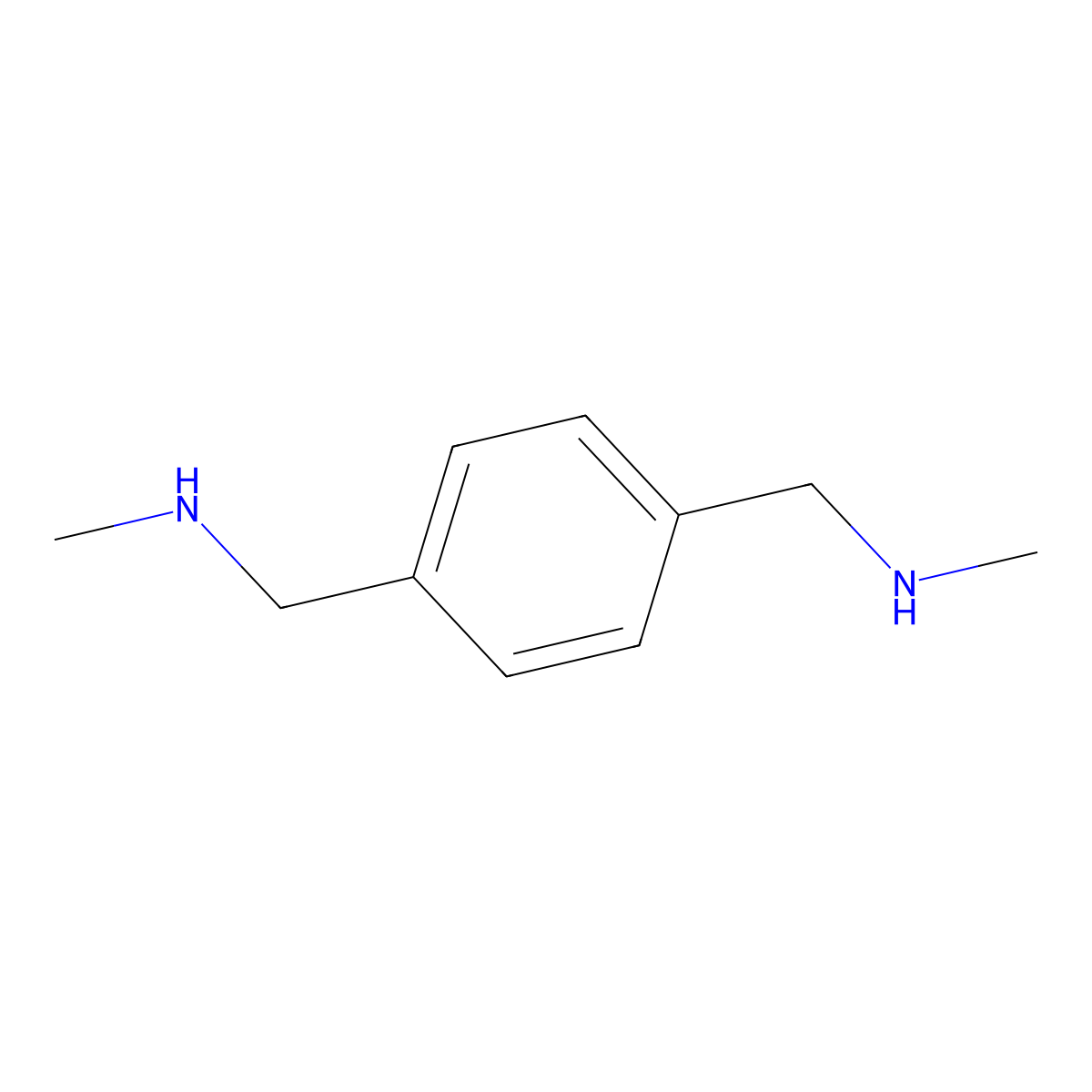 N,N'-dimethyl-p-xylylenediamine molecular structure, CAS 13093-02-2