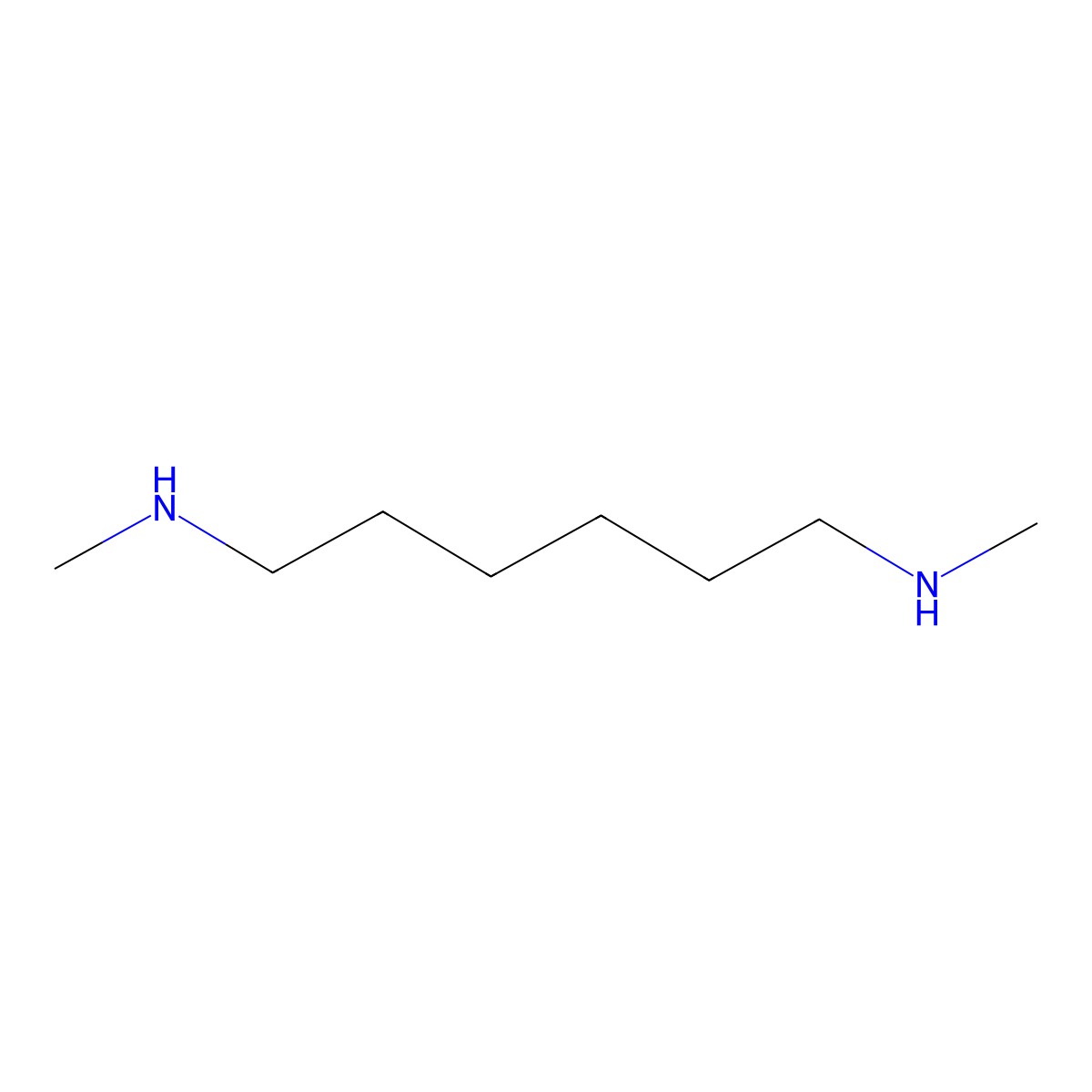 N,N'-Dimethylhexane-1,6-diamine molecular structure, CAS 13093-04-4