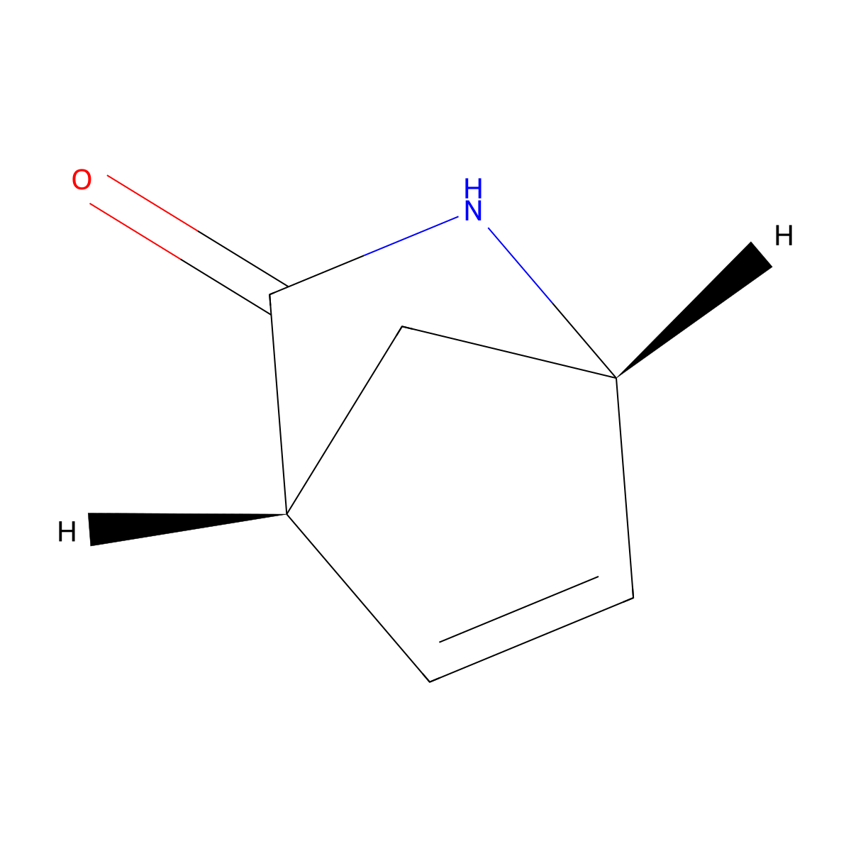(+)-2-Azabicyclo(2.2.1)hept-5-en-3-one molecular structure, CAS 130931-83-8