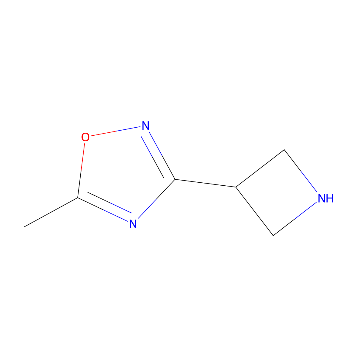 3-(Azetidin-3-yl)-5-methyl-1,2,4-oxadiazole molecular structure, CAS 1309315-31-8