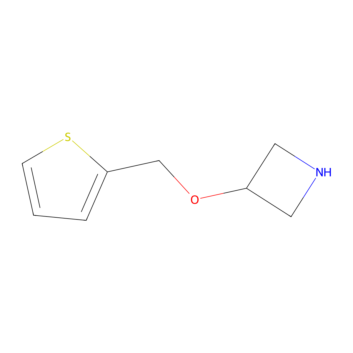 3-(Thiophen-2-ylmethoxy)azetidine molecular structure, CAS 1309315-32-9