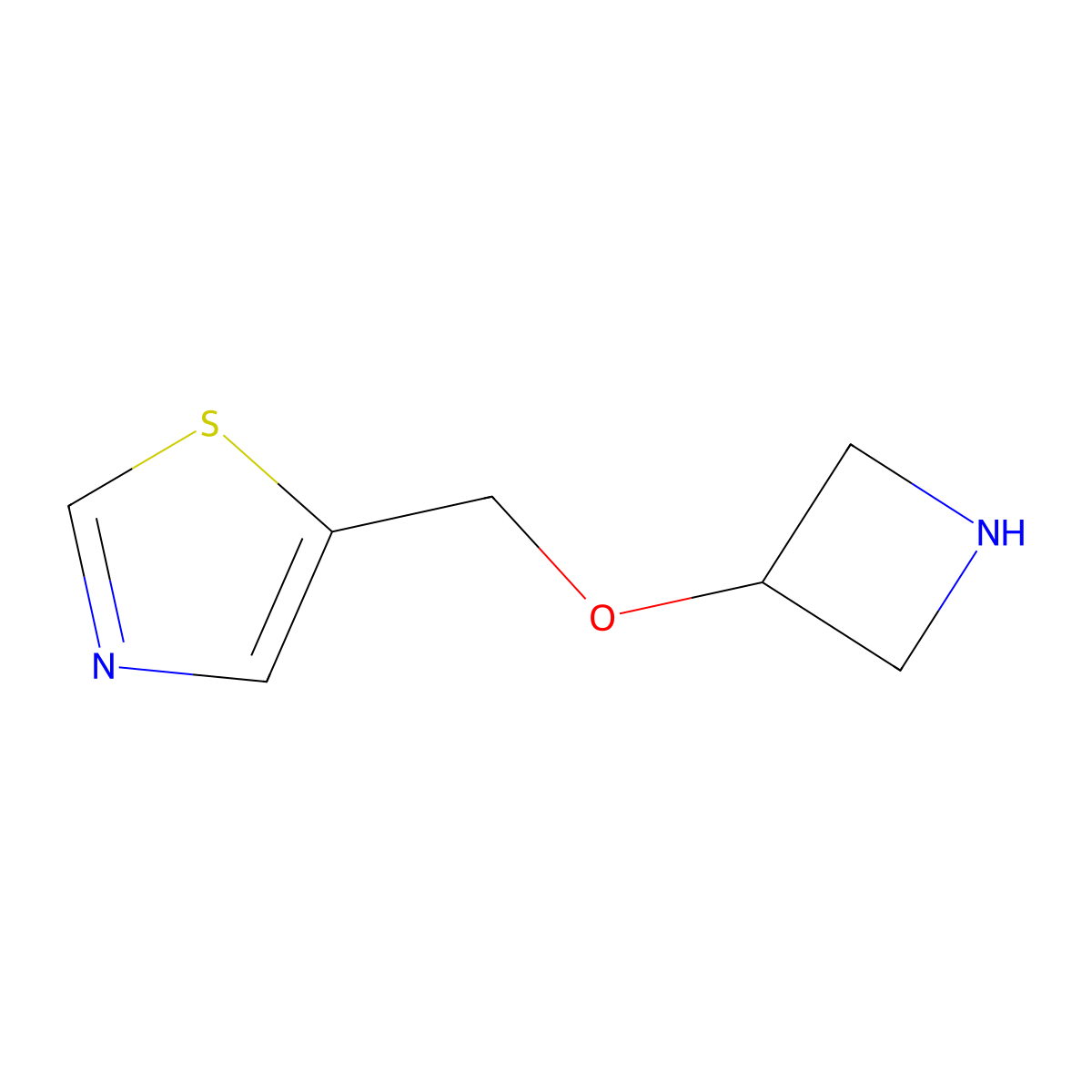 5-[(Azetidin-3-yloxy)methyl]-1,3-thiazole molecular structure, CAS 1309315-43-2
