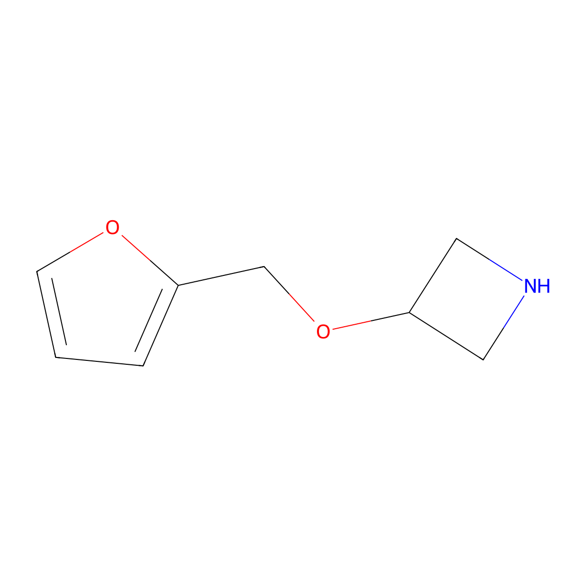 3-(Furan-2-ylmethoxy)azetidine molecular structure, CAS 1309315-44-3