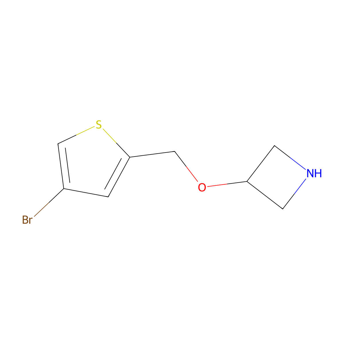 3-[(4-Bromothiophen-2-yl)methoxy]azetidine molecular structure, CAS 1309315-52-3