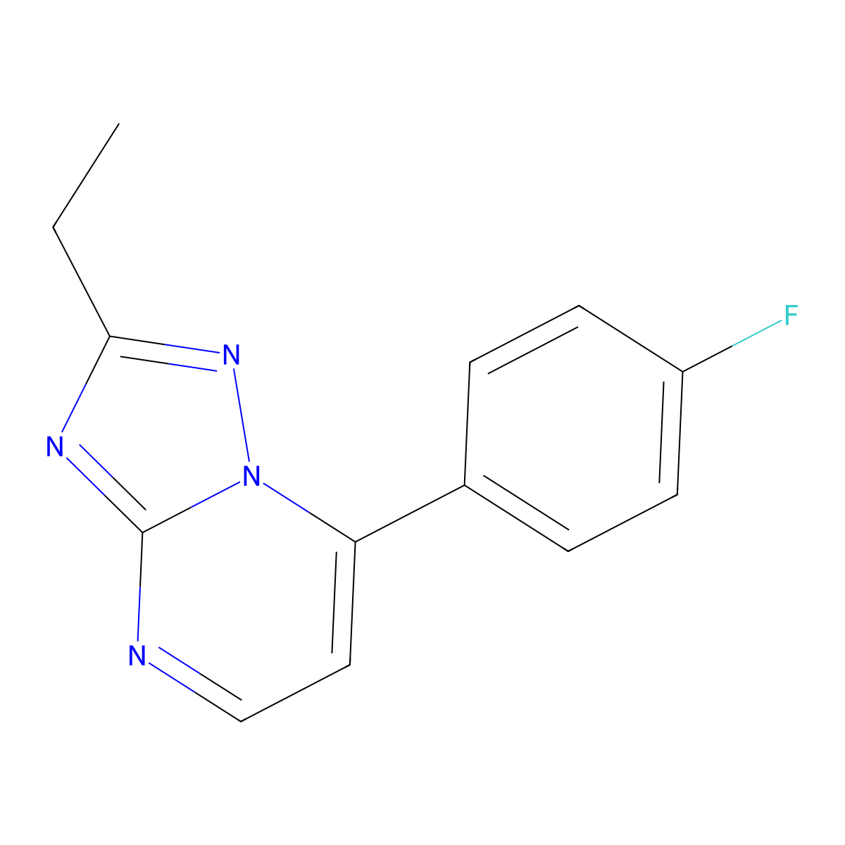 2-Ethyl-7-(4-fluorophenyl)[1,2,4]triazolo[1,5-a]pyrimidine molecular structure, CAS 1309324-37-5