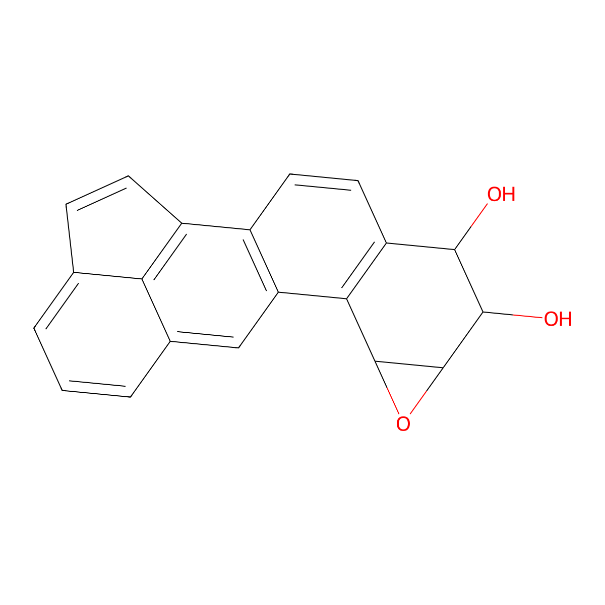 trans-9,10-Dihydroxy-anti-7,8-epoxy-7,8,9,10-tetrahydrobenz(j)aceanthrylene molecular structure, CAS 130933-91-4
