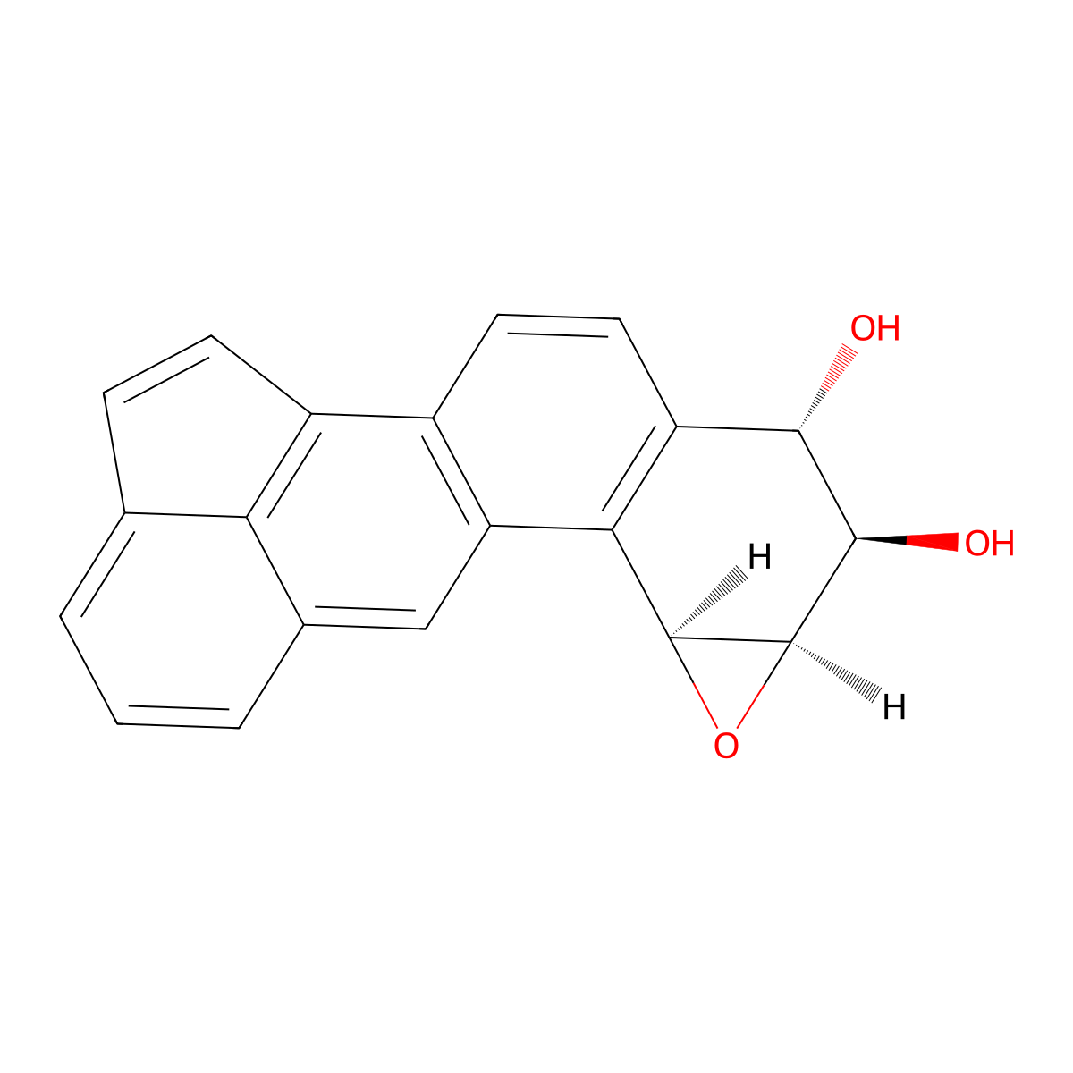 trans-9,10-Dihydroxy-anti-7,8-epoxy-7,8,9,10-tetrahydrobenz(j)aceanthrylene molecular structure, CAS 130933-91-4