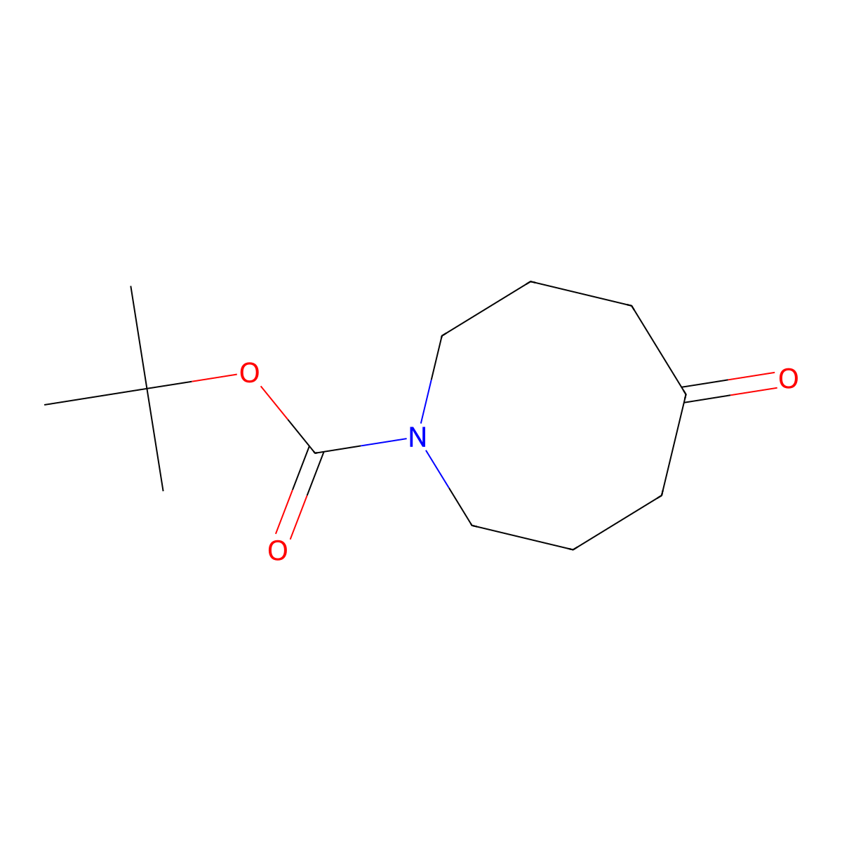 Tert-butyl 5-oxoazocane-1-carboxylate molecular structure, CAS 1309359-79-2