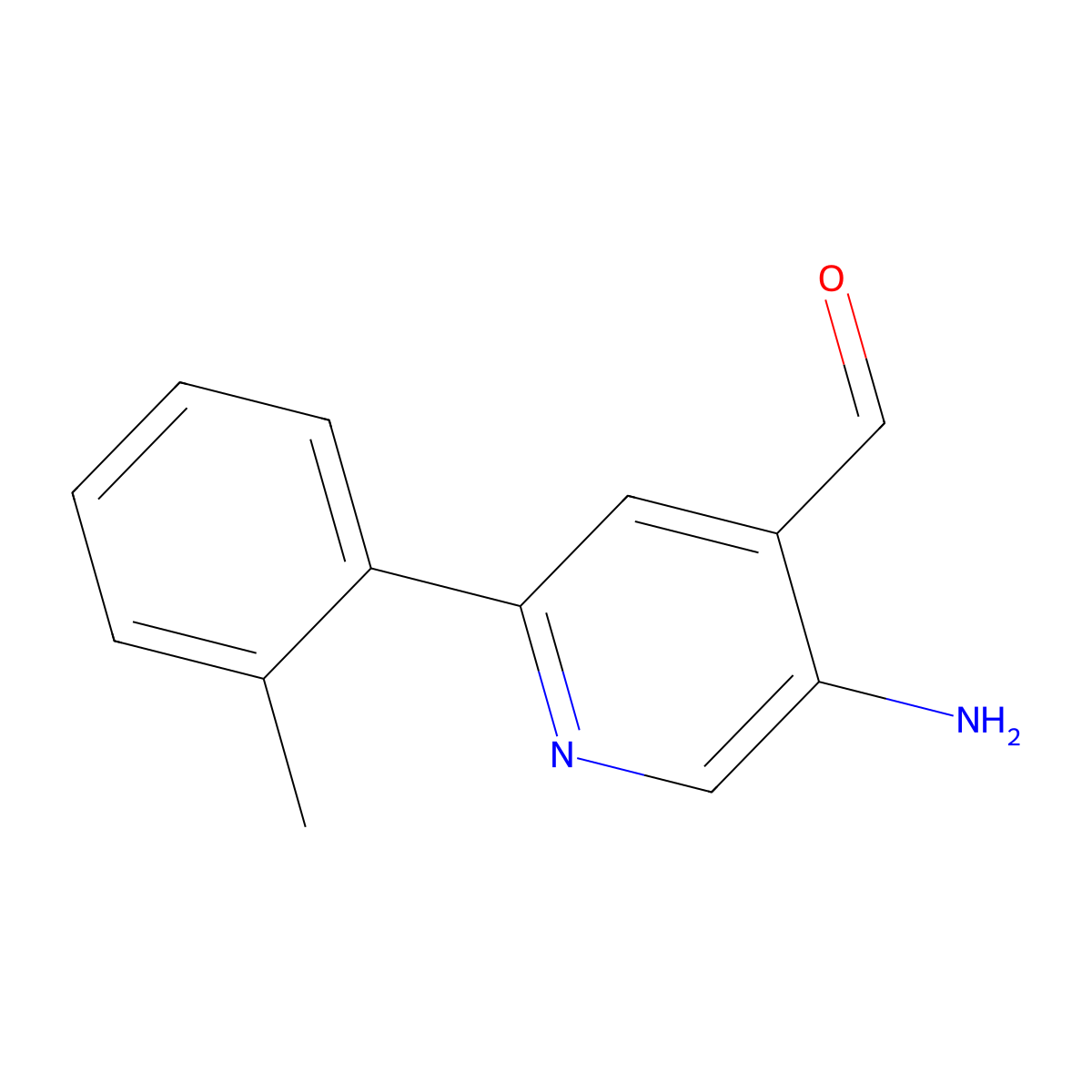 5-Amino-2-o-tolylisonicotinaldehyde molecular structure, CAS 1309365-51-2