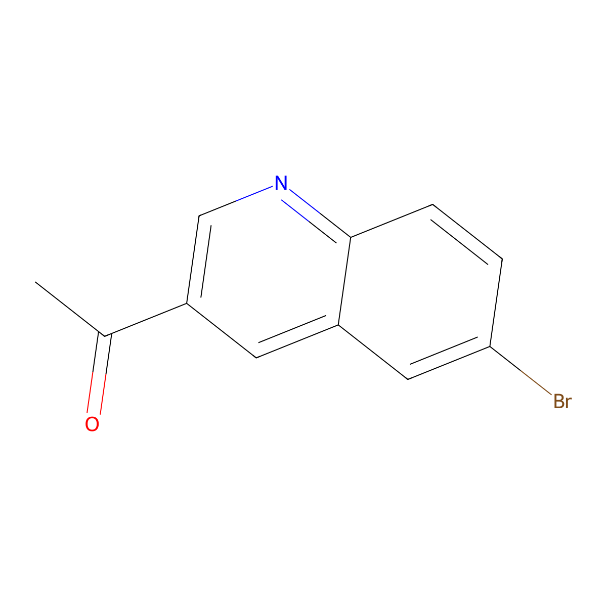 1-(6-Bromoquinolin-3-yl)ethanone molecular structure, CAS 1309365-98-7