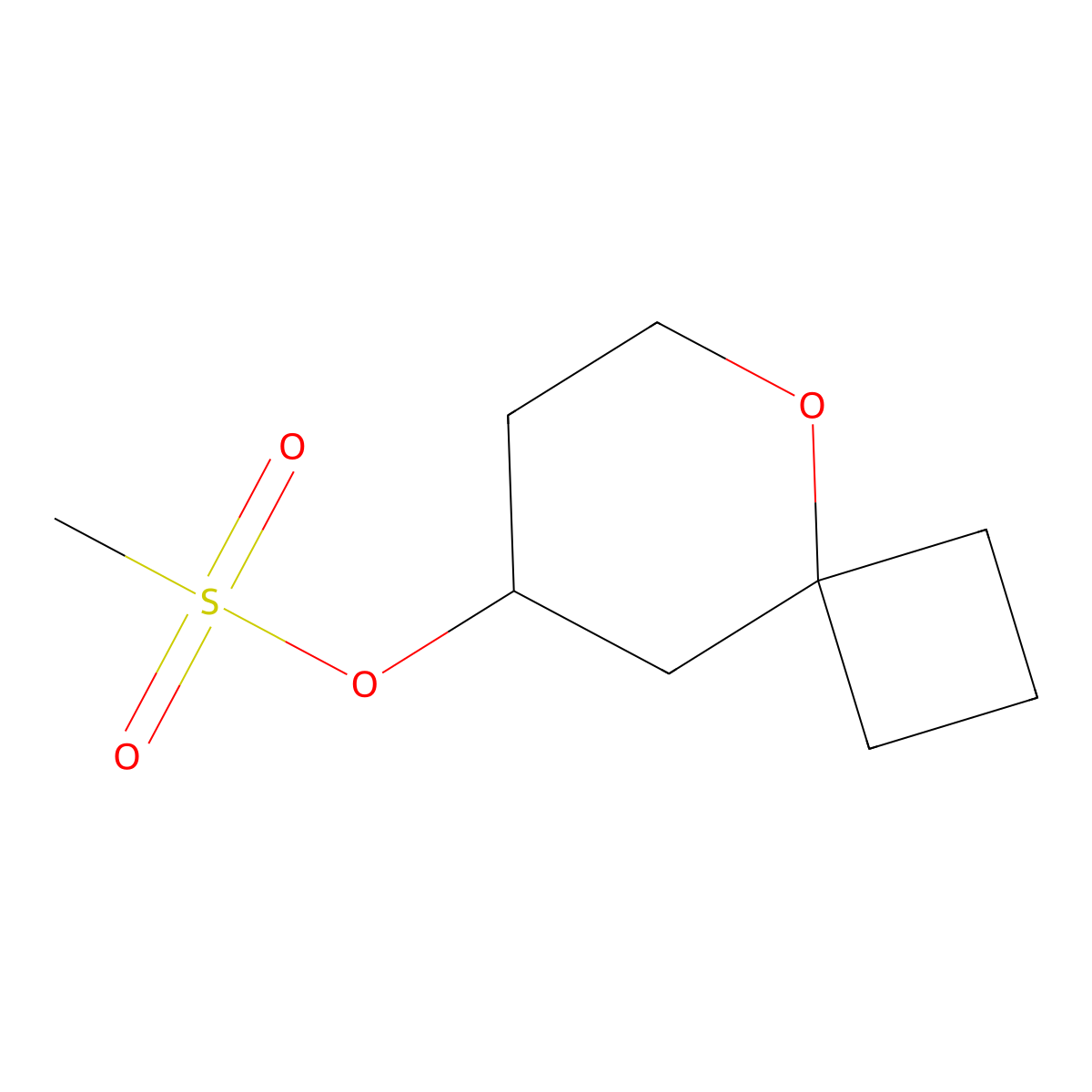 5-Oxaspiro[3.5]nonan-8-yl methanesulfonate molecular structure, CAS 1309366-15-1