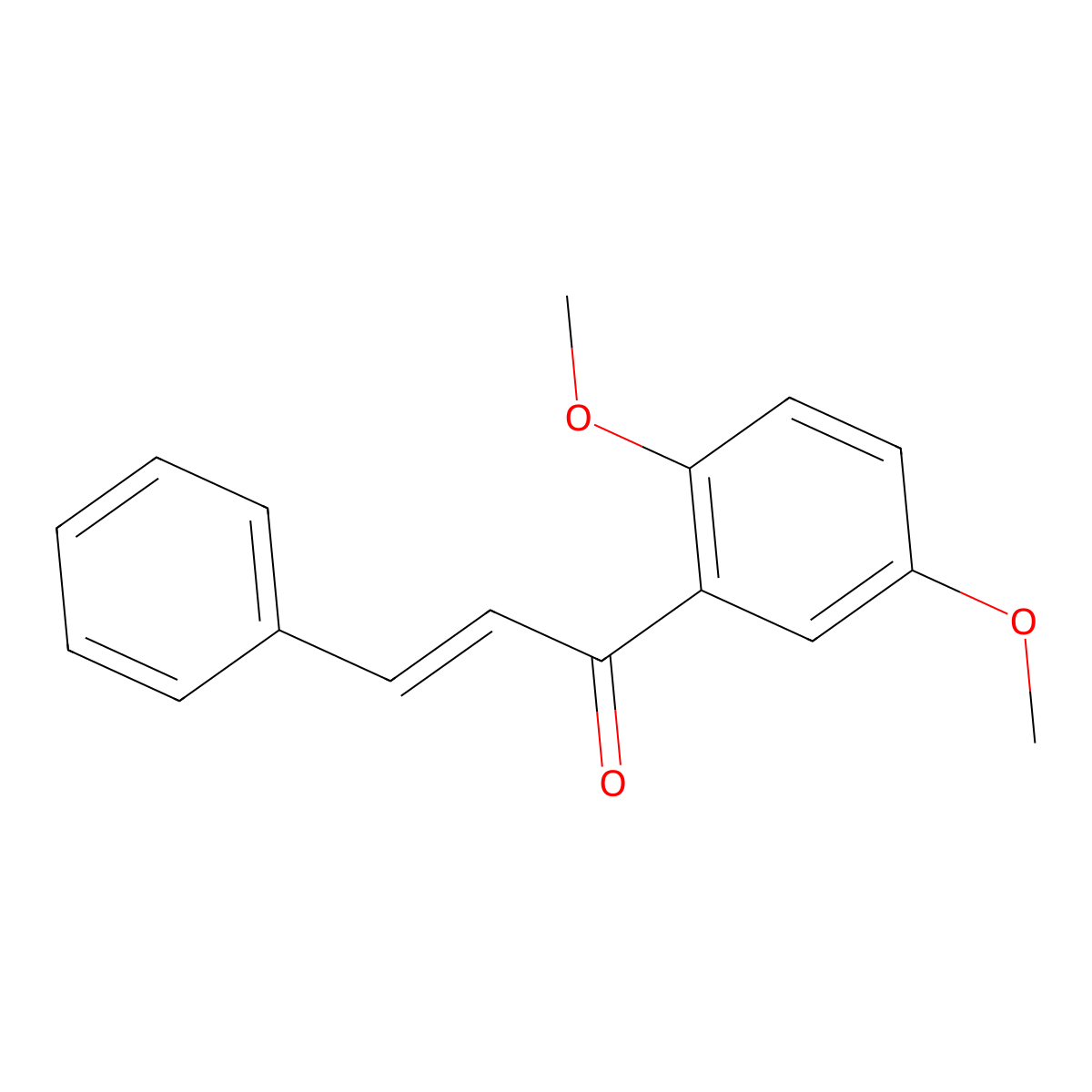 (2E)-1-(2,5-Dimethoxyphenyl)-3-phenylprop-2-en-1-one molecular structure, CAS 1309371-01-4