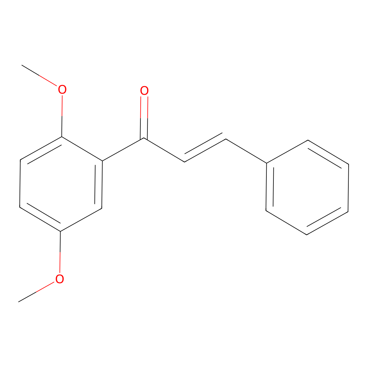 (2E)-1-(2,5-Dimethoxyphenyl)-3-phenylprop-2-en-1-one molecular structure, CAS 1309371-01-4