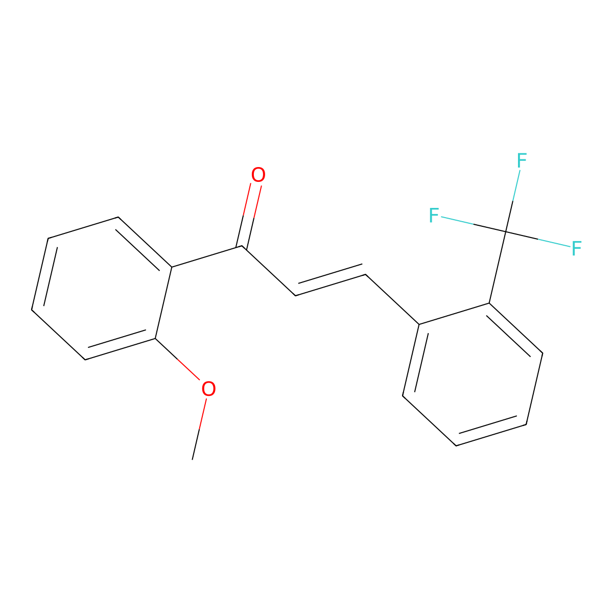2-Trifluoromethyl-2'-methoxychalcone molecular structure, CAS 1309371-03-6