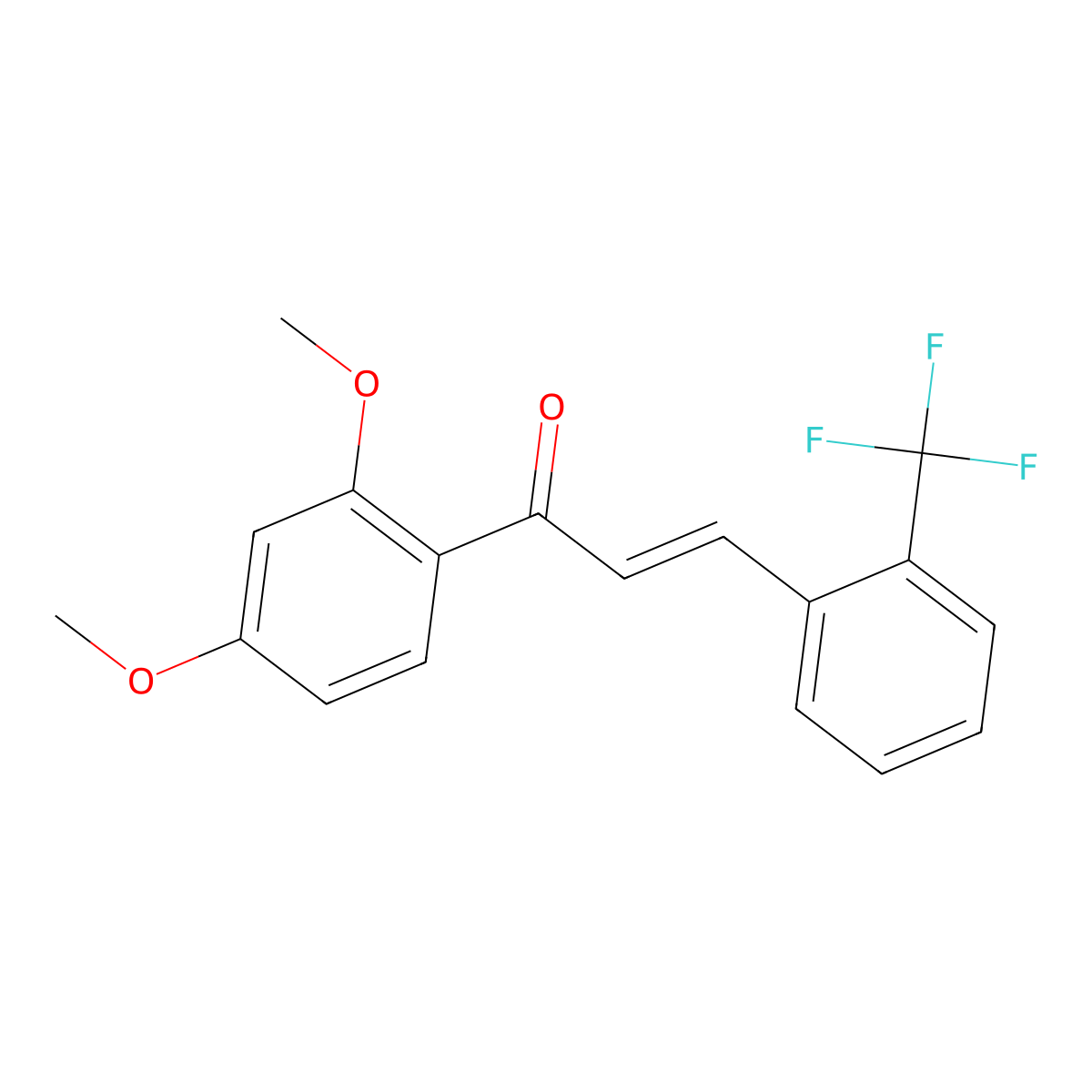 1-(2,4-Dimethoxyphenyl)-3-[2-(trifluoromethyl)phenyl]-2-propen-1-one molecular structure, CAS 1309371-04-7