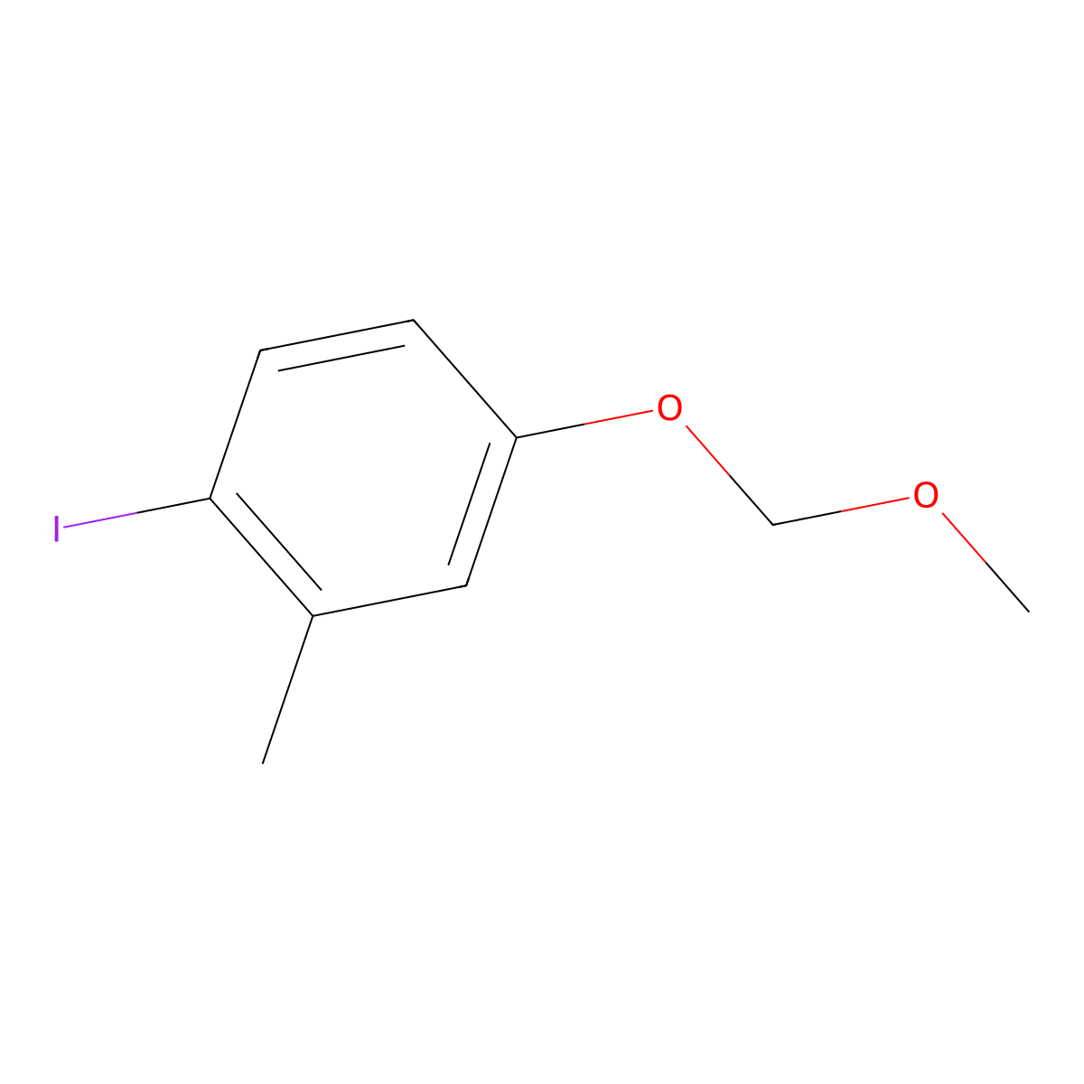 1-Iodo-4-(methoxymethoxy)-2-methylbenzene molecular structure, CAS 1309378-93-5