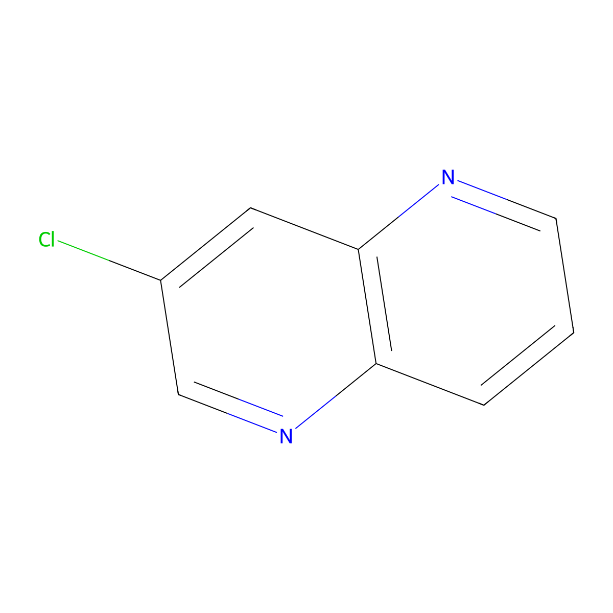 3-Chloro-1,5-naphthyridine molecular structure, CAS 1309379-14-3
