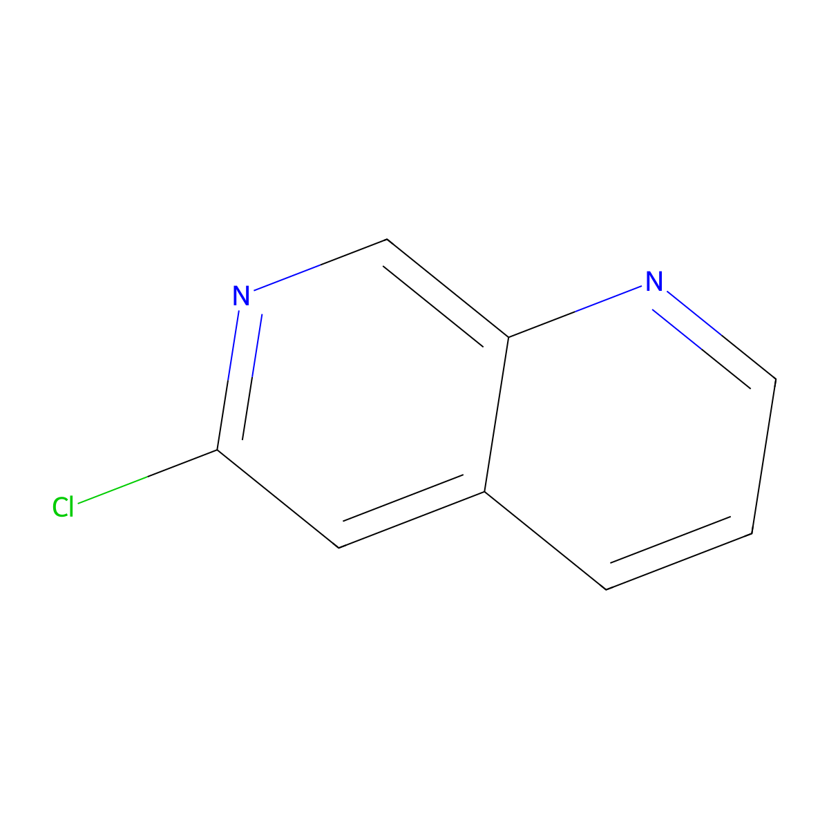 6-Chloro-1,7-naphthyridine molecular structure, CAS 1309379-17-6