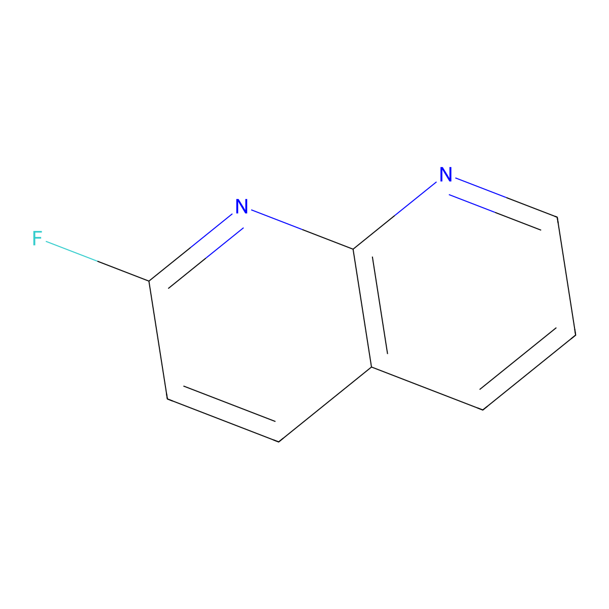 2-Fluoro-1,8-naphthyridine molecular structure, CAS 1309379-38-1