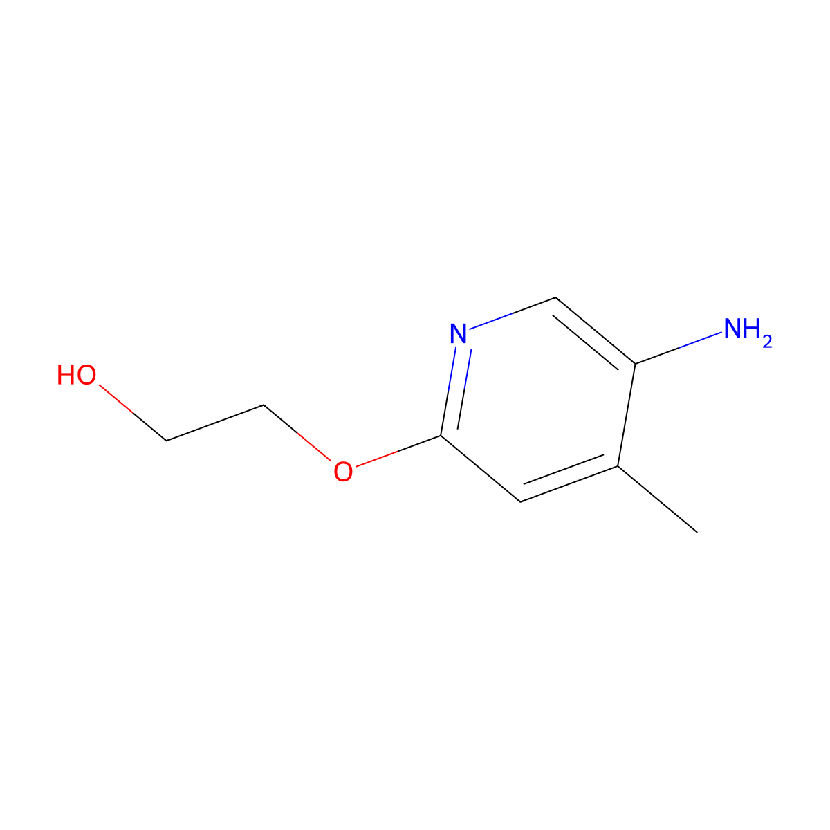 2-(5-Amino-4-methylpyridin-2-yloxy)ethanol molecular structure, CAS 1309384-96-0
