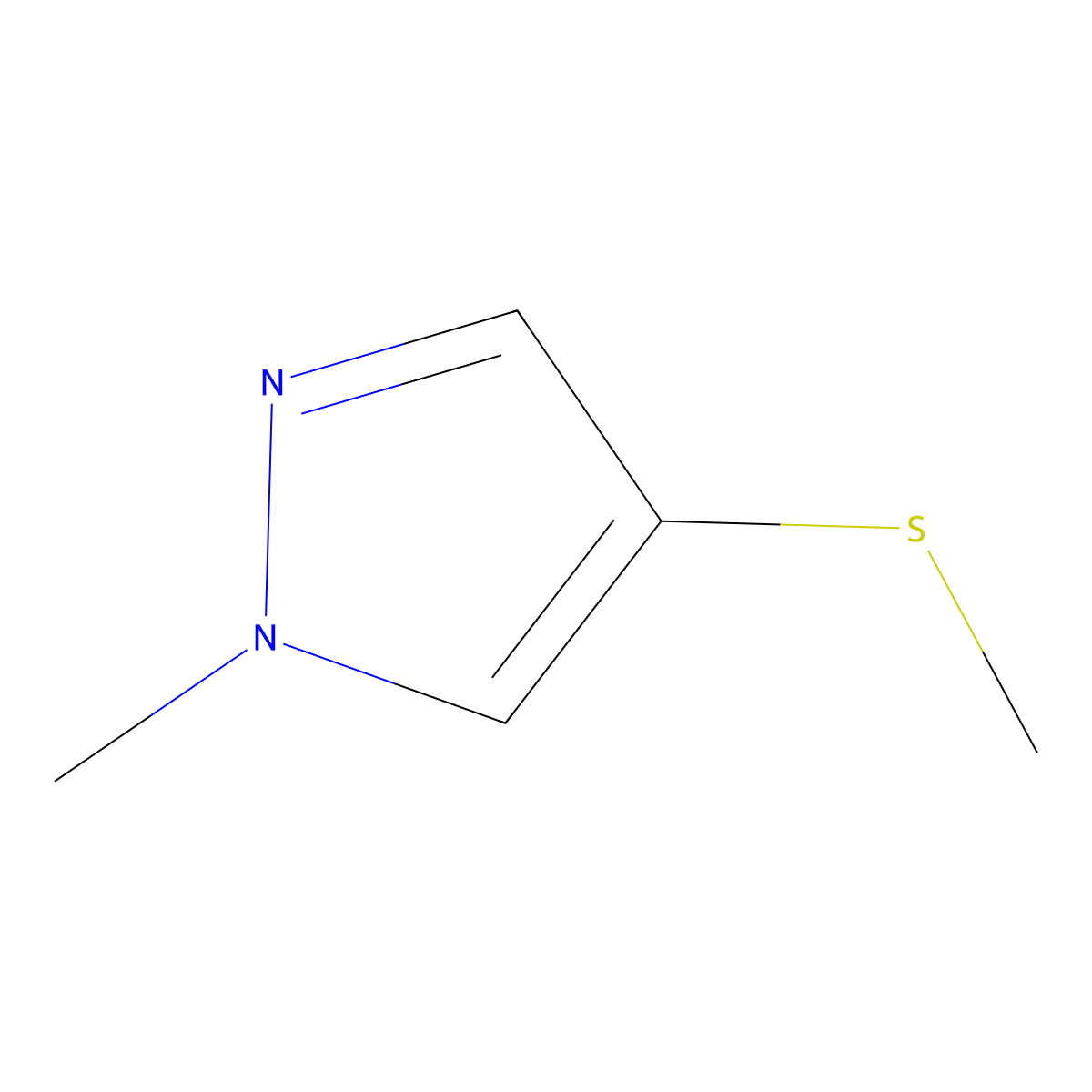 1-Methyl-4-(methylthio)-1H-pyrazole molecular structure, CAS 1309388-78-0