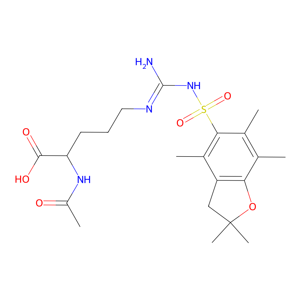 Ac-Arg(Pbf)-OH molecular structure, CAS 1309391-55-6