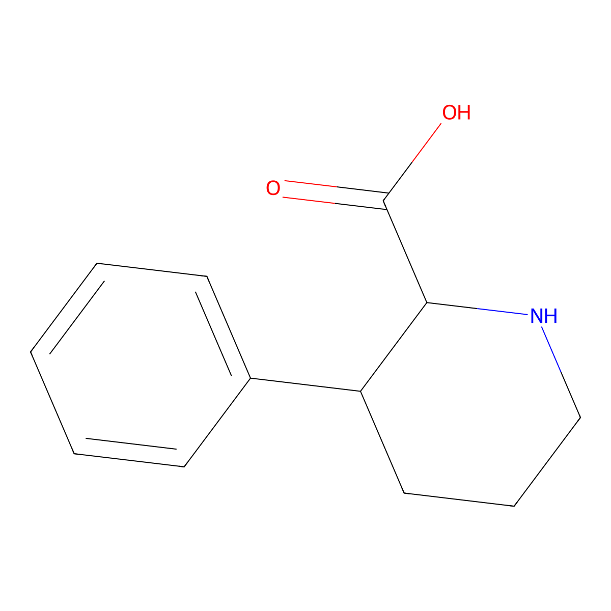 3-Phenylpipecolic acid molecular structure, CAS 130943-98-5