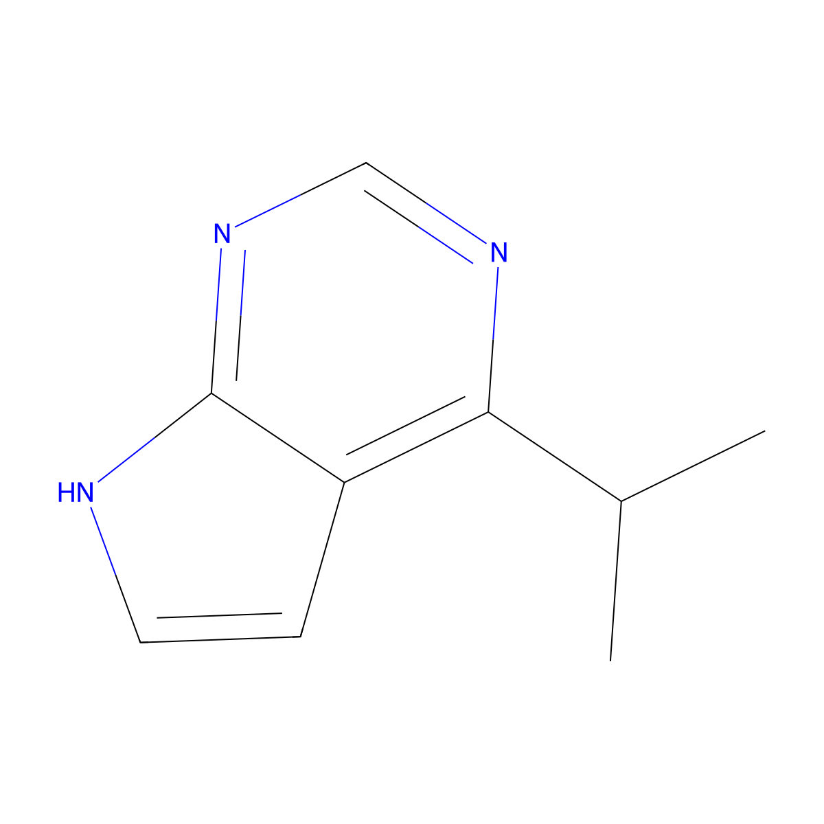 4-isopropyl-7H-pyrrolo[2,3-d]pyrimidine molecular structure, CAS 1309430-81-6