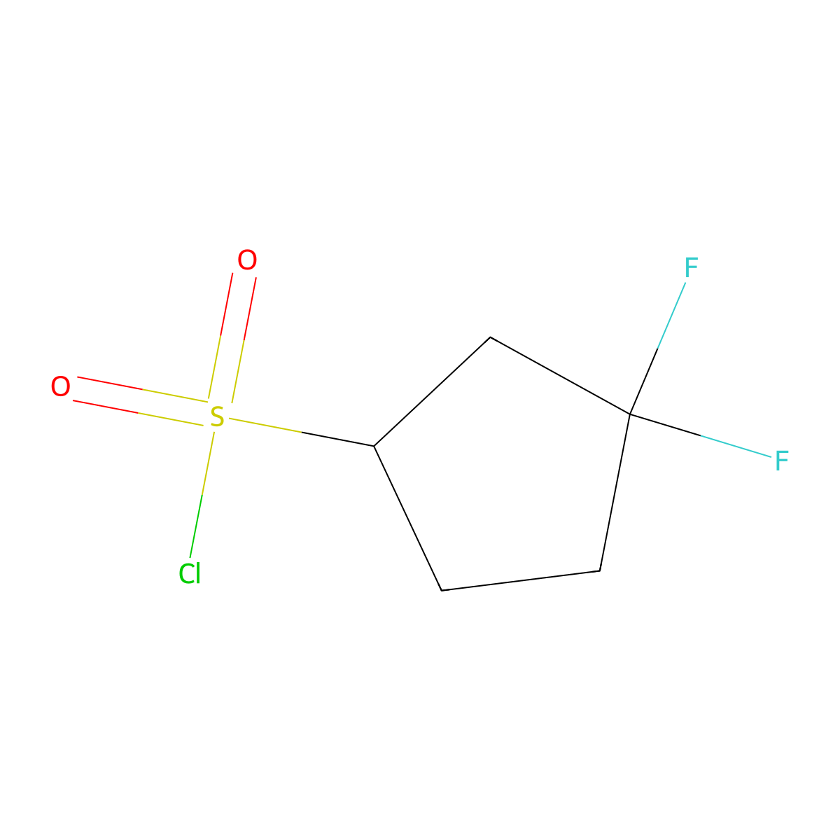 3,3-Difluorocyclopentane-1-sulfonyl chloride molecular structure, CAS 1309433-75-7