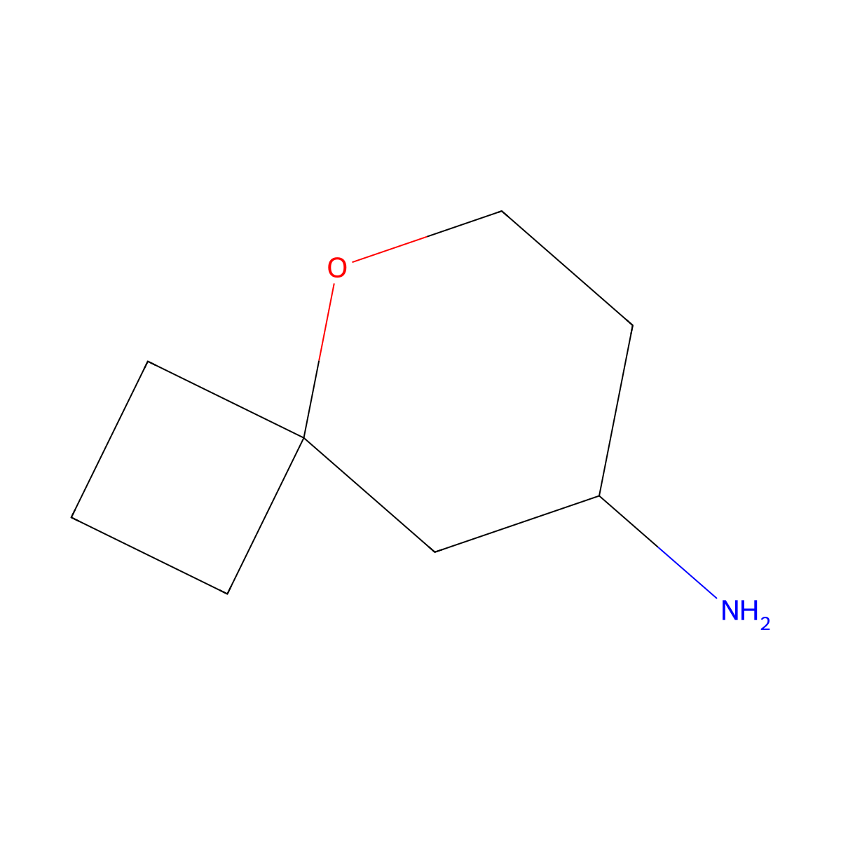 5-Oxaspiro(3.5)nonan-8-amine molecular structure, CAS 1309434-30-7