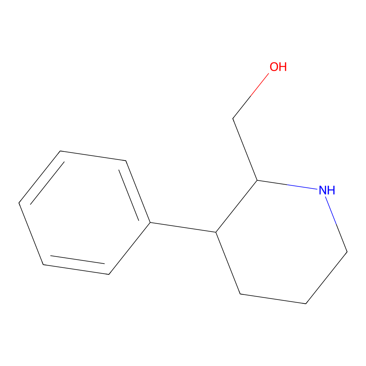 (3-Phenylpiperidin-2-yl)methanol molecular structure, CAS 130944-00-2