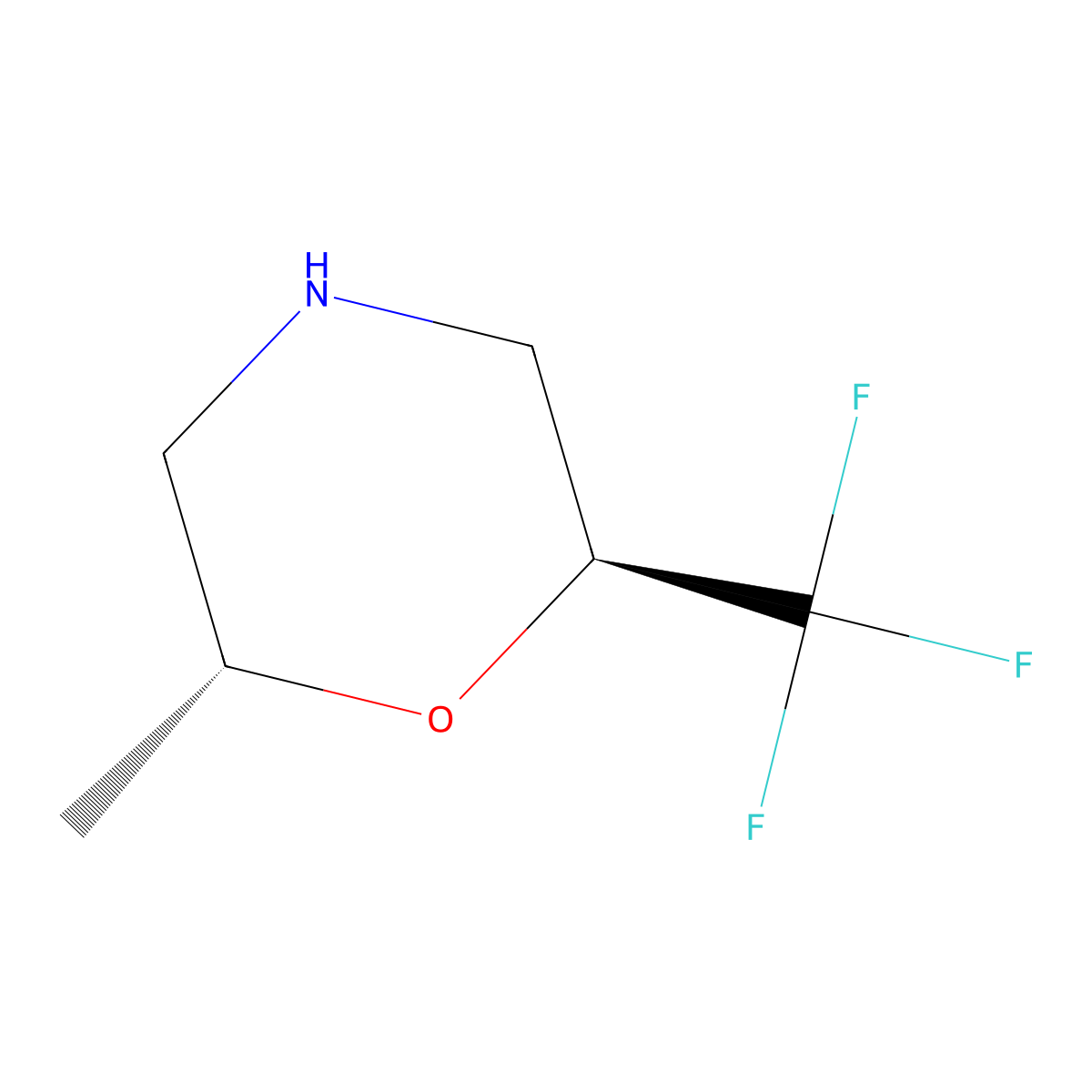 (2R,6S)-2-Methyl-6-(trifluoromethyl)morpholine molecular structure, CAS 1309444-01-6