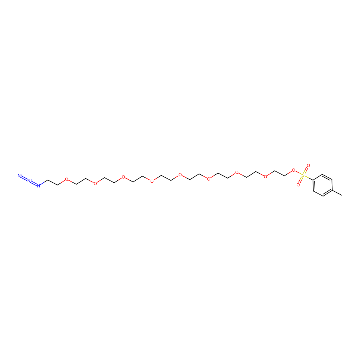 26-Azido-3,6,9,12,15,18,21,24-octaoxahexacosyl 4-methylbenzenesulfonate molecular structure, CAS 1309457-02-0