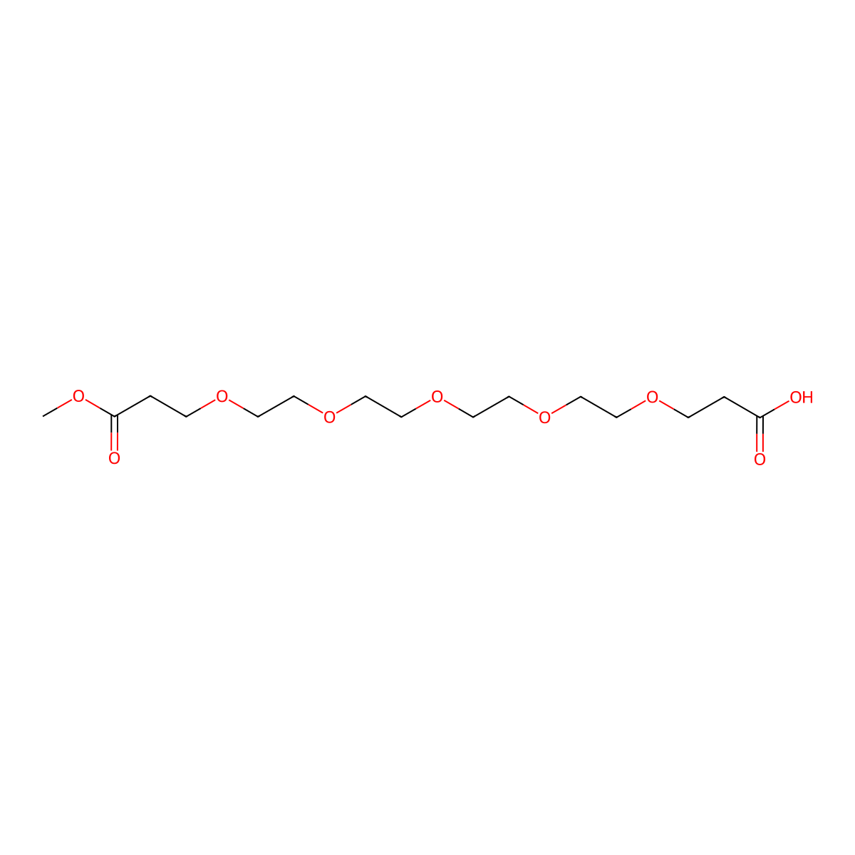 Acid-PEG5-mono-methyl ester molecular structure, CAS 1309460-30-7