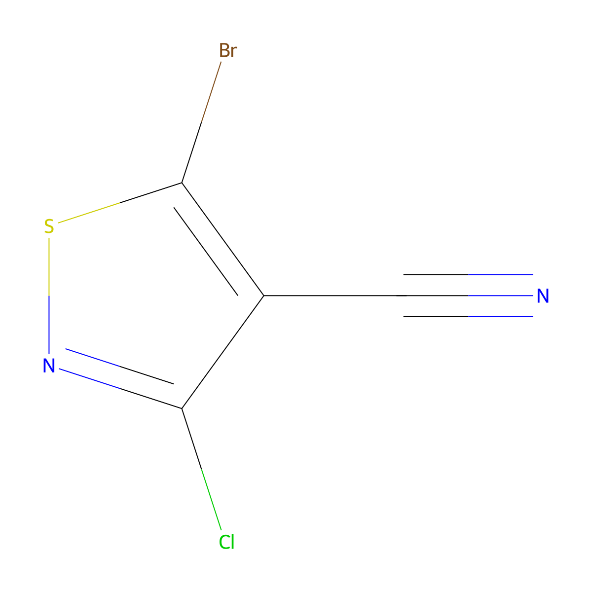5-Bromo-3-chloroisothiazole-4-carbonitrile molecular structure, CAS 1309469-80-4