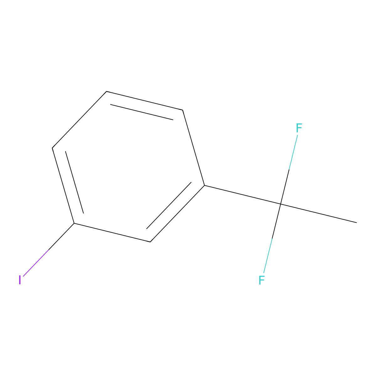 1-(1,1-Difluoroethyl)-3-iodobenzene molecular structure, CAS 1309476-19-4