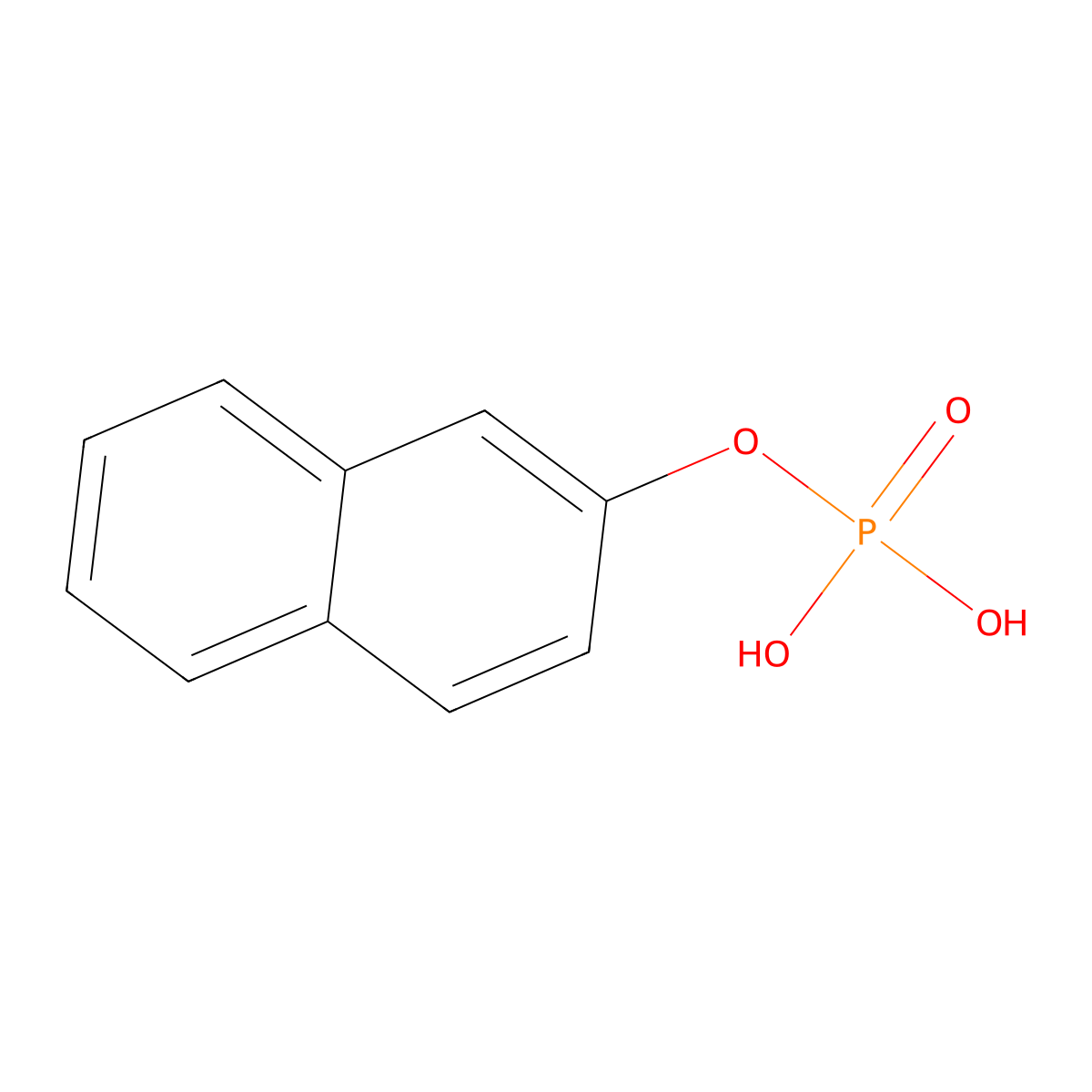 2-Naphthalenol, 2-(dihydrogen phosphate) molecular structure, CAS 13095-41-5