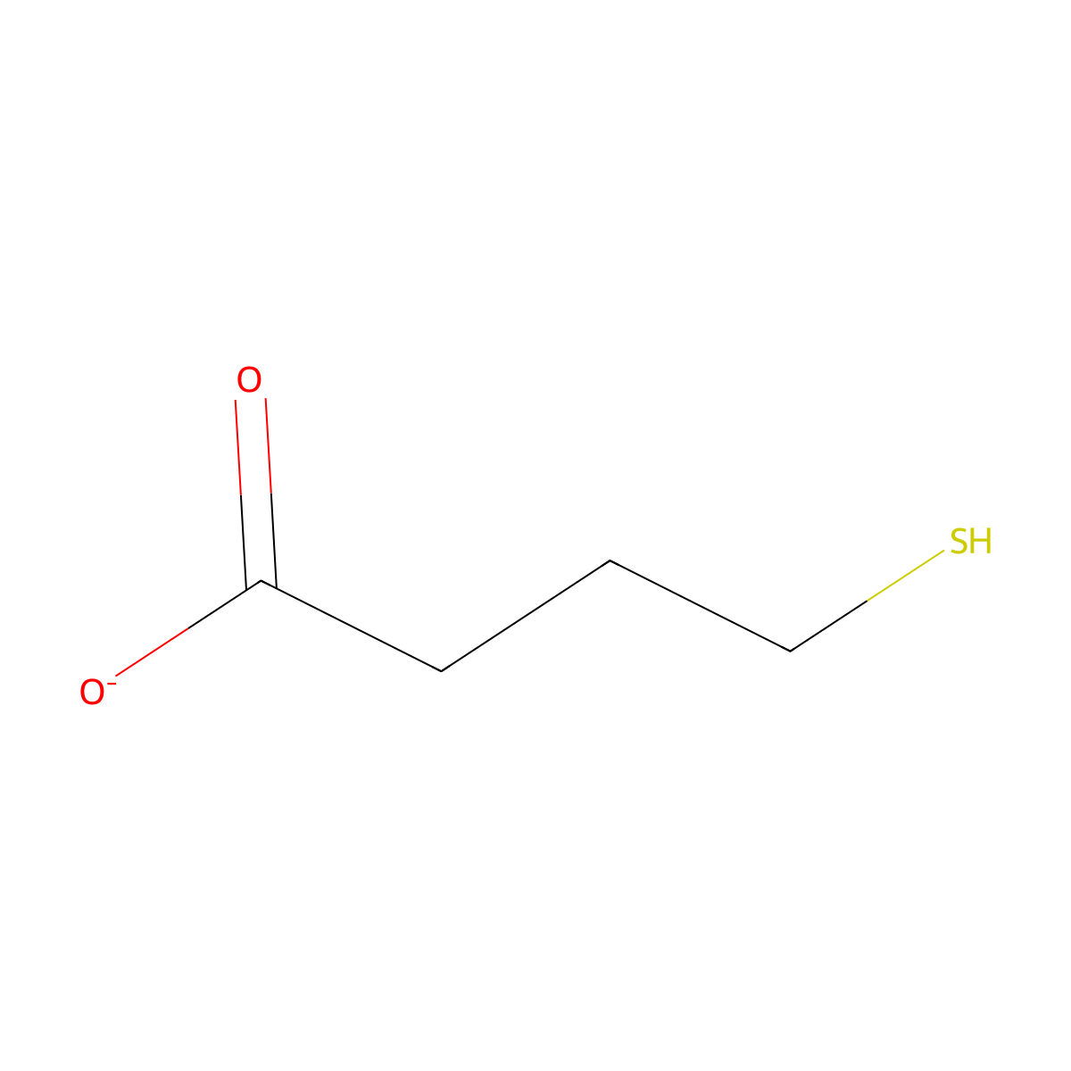 4-Mercaptobutyrate molecular structure, CAS 13095-66-4