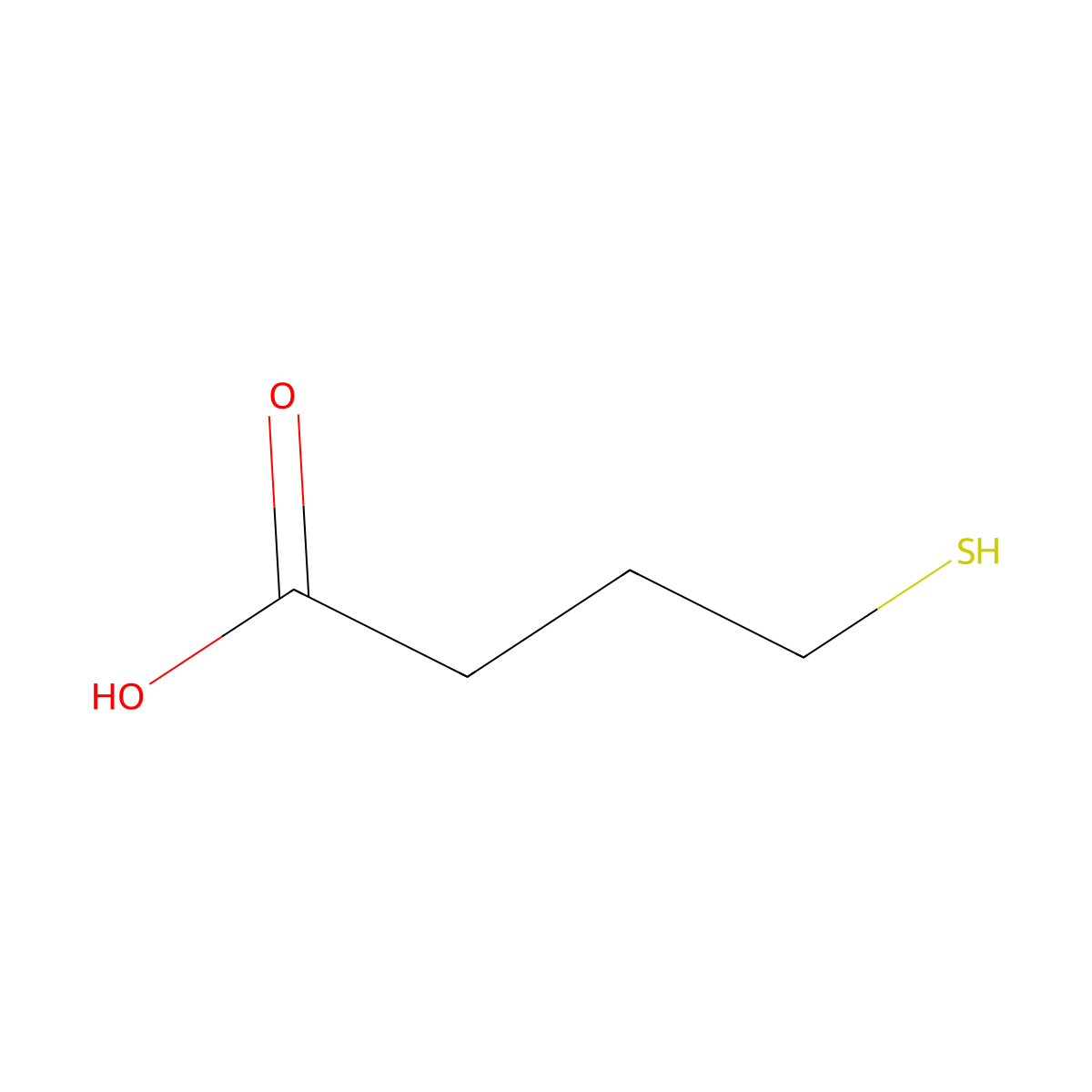 4-Mercaptobutanoic acid molecular structure, CAS 13095-73-3