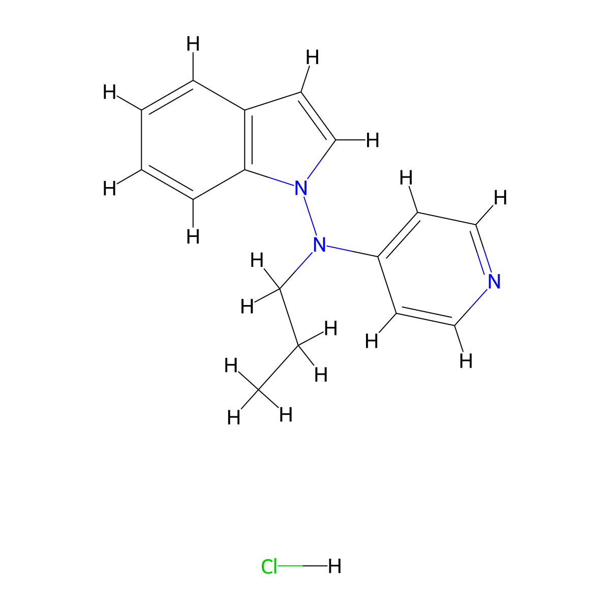 Besipirdine Hydrochloride molecular structure, CAS 130953-69-4